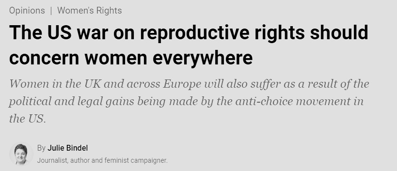 The US War on Reproductive Rights Should Concern Women Everywhere