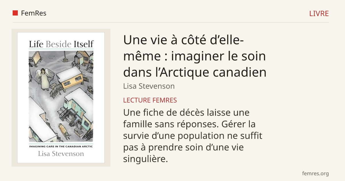 Lecturing Meme Une vie à côté d’elle-même - Lisa Stevenson - FemRes